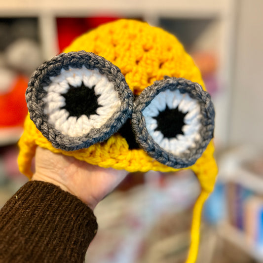 Childs Minion Crochet Hat