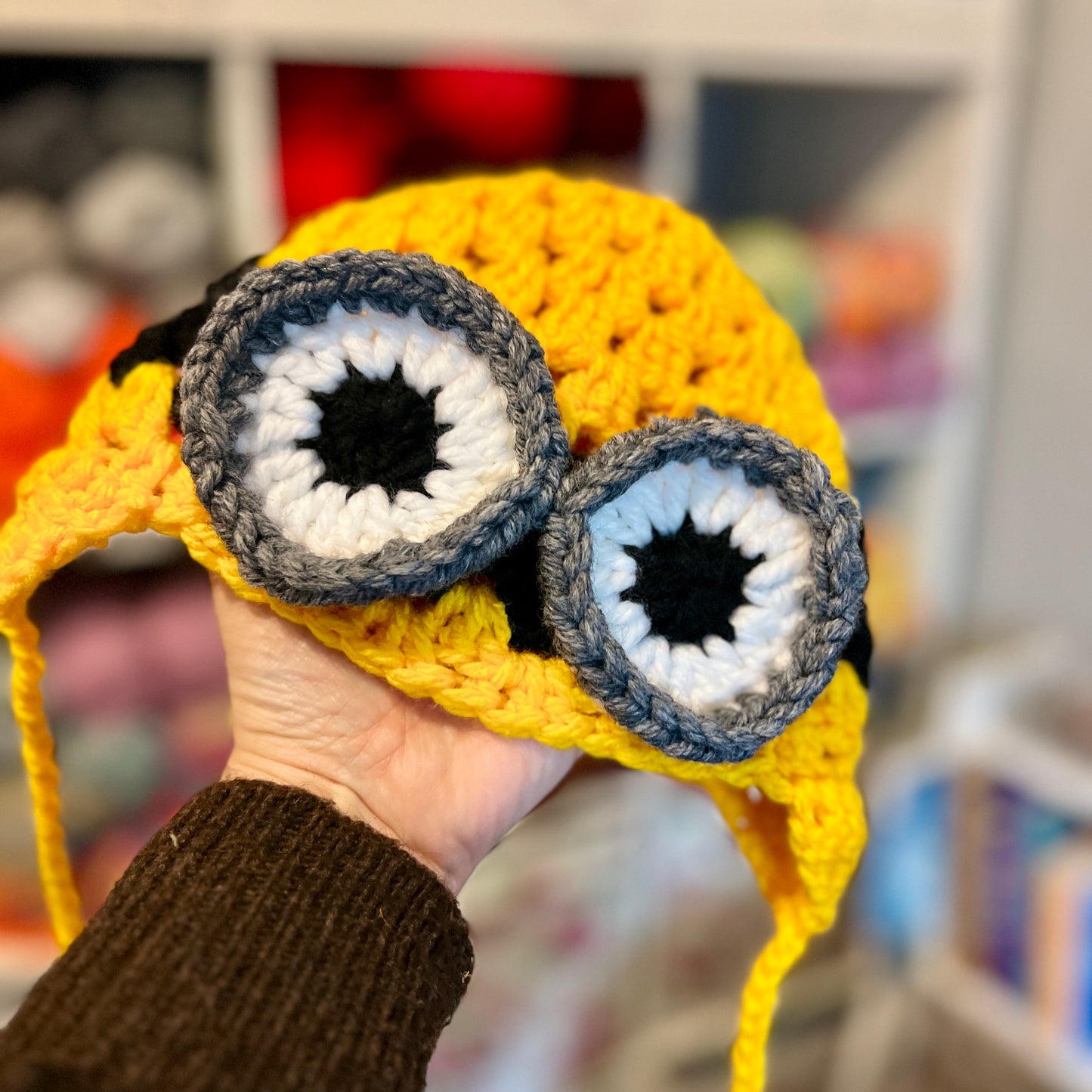 Childs Minion Crochet Hat