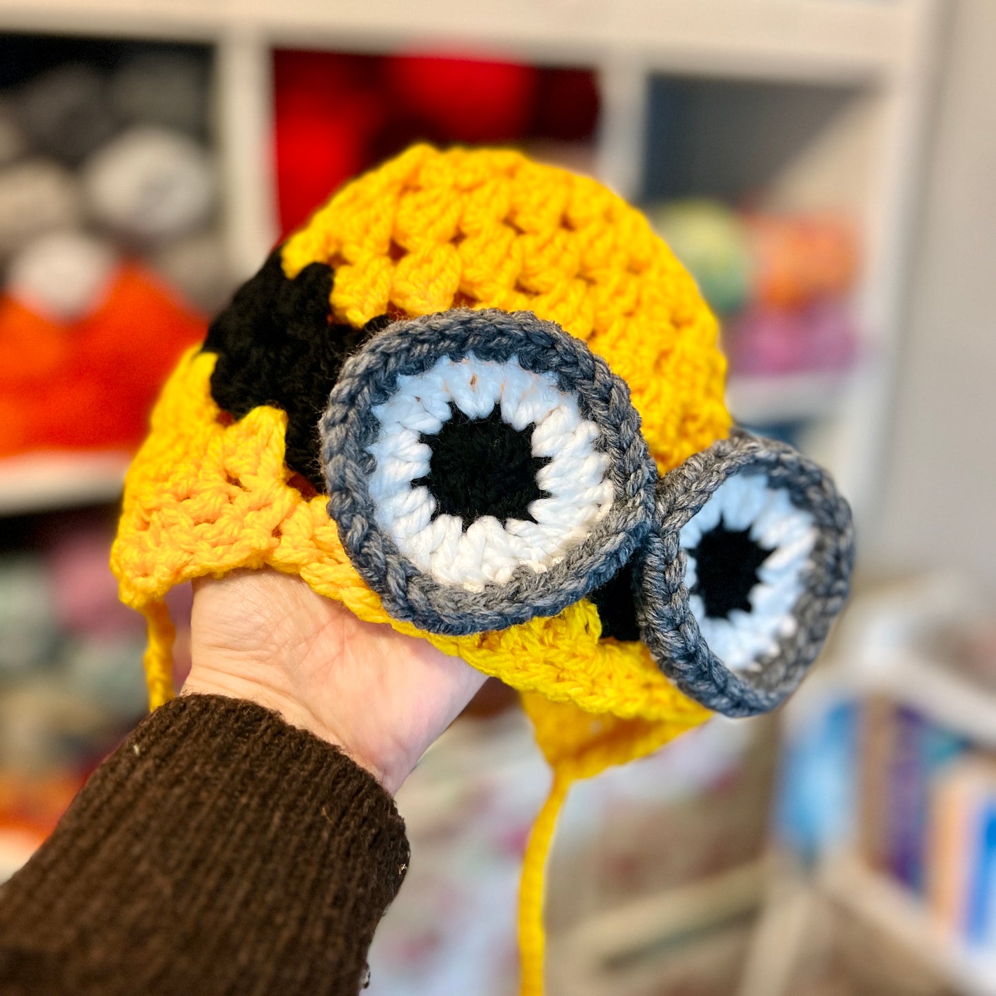 Childs Minion Crochet Hat