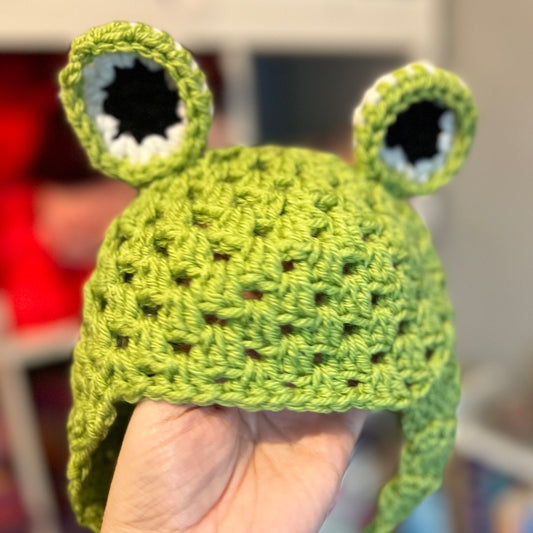 Baby / Toddler Frog Crochet Hat