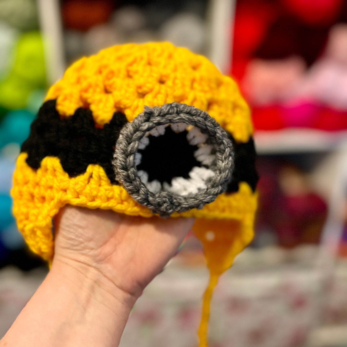 Childs Minion Crochet Hat