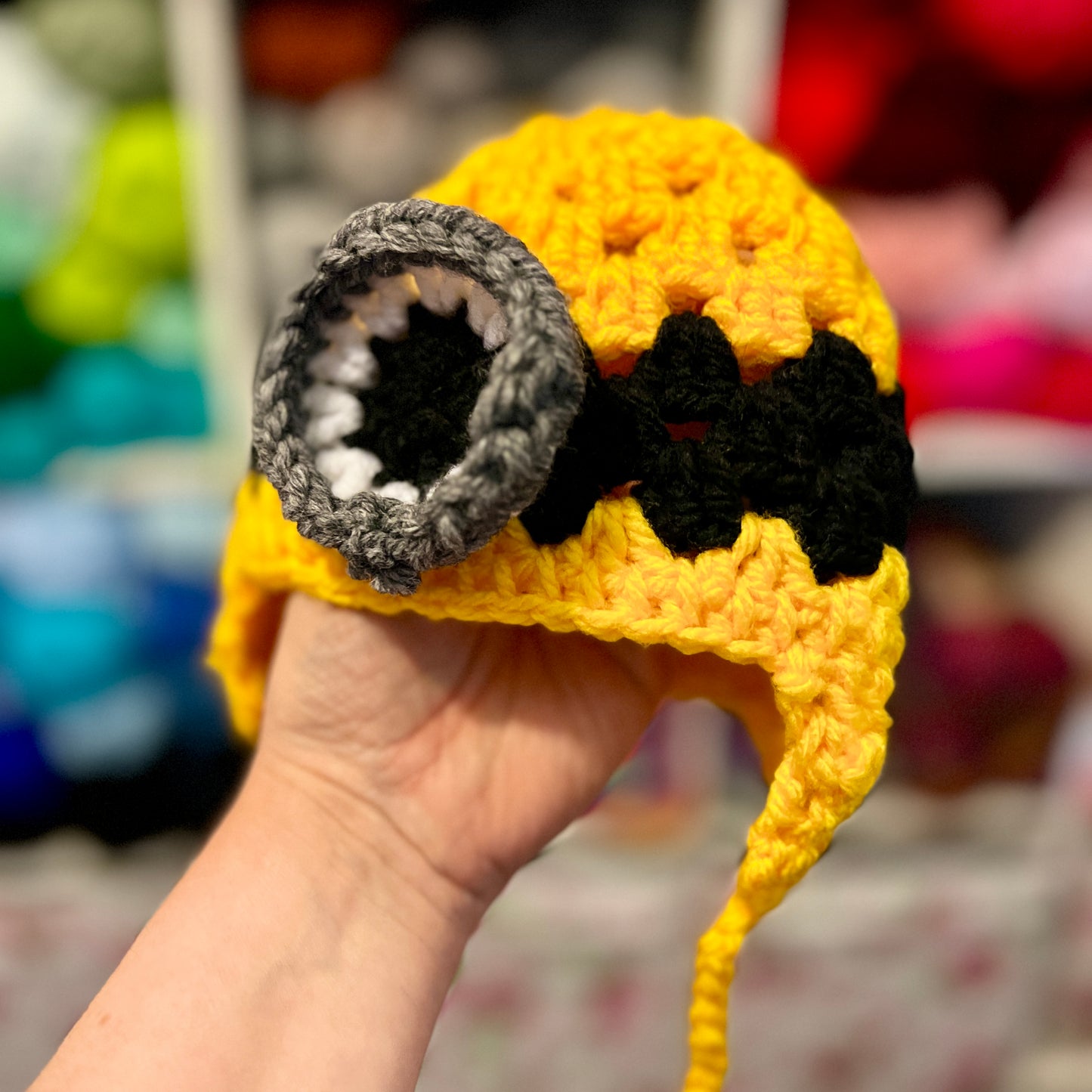 Childs Minion Crochet Hat