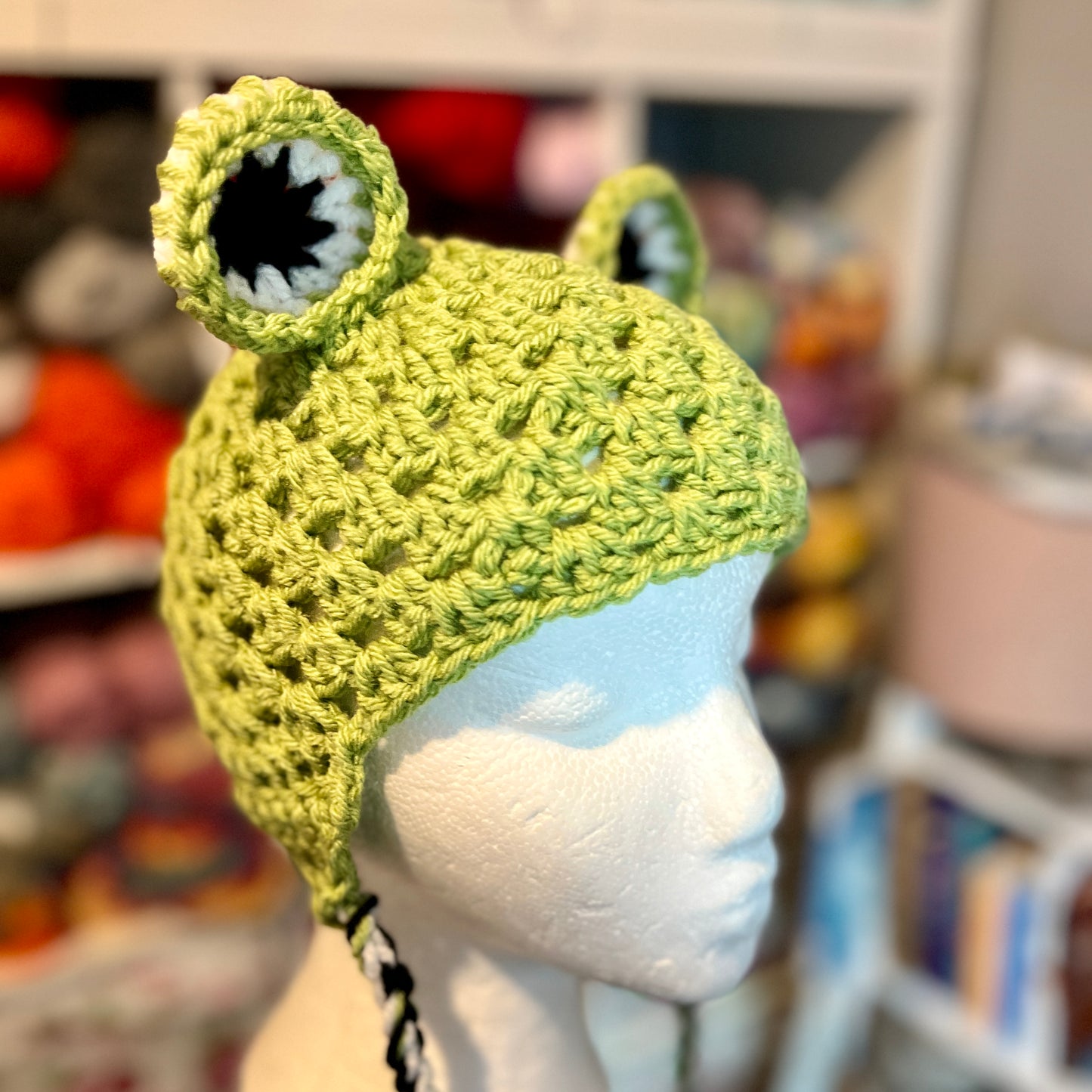 Adult Frog Crochet Hat