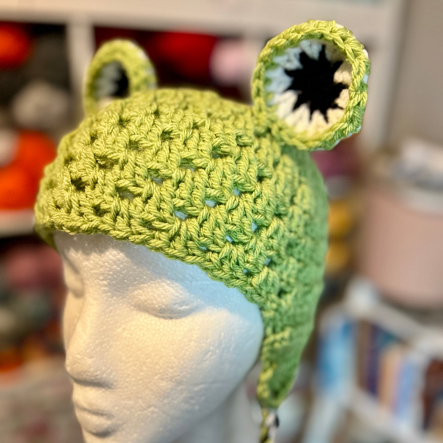 Adult Frog Crochet Hat