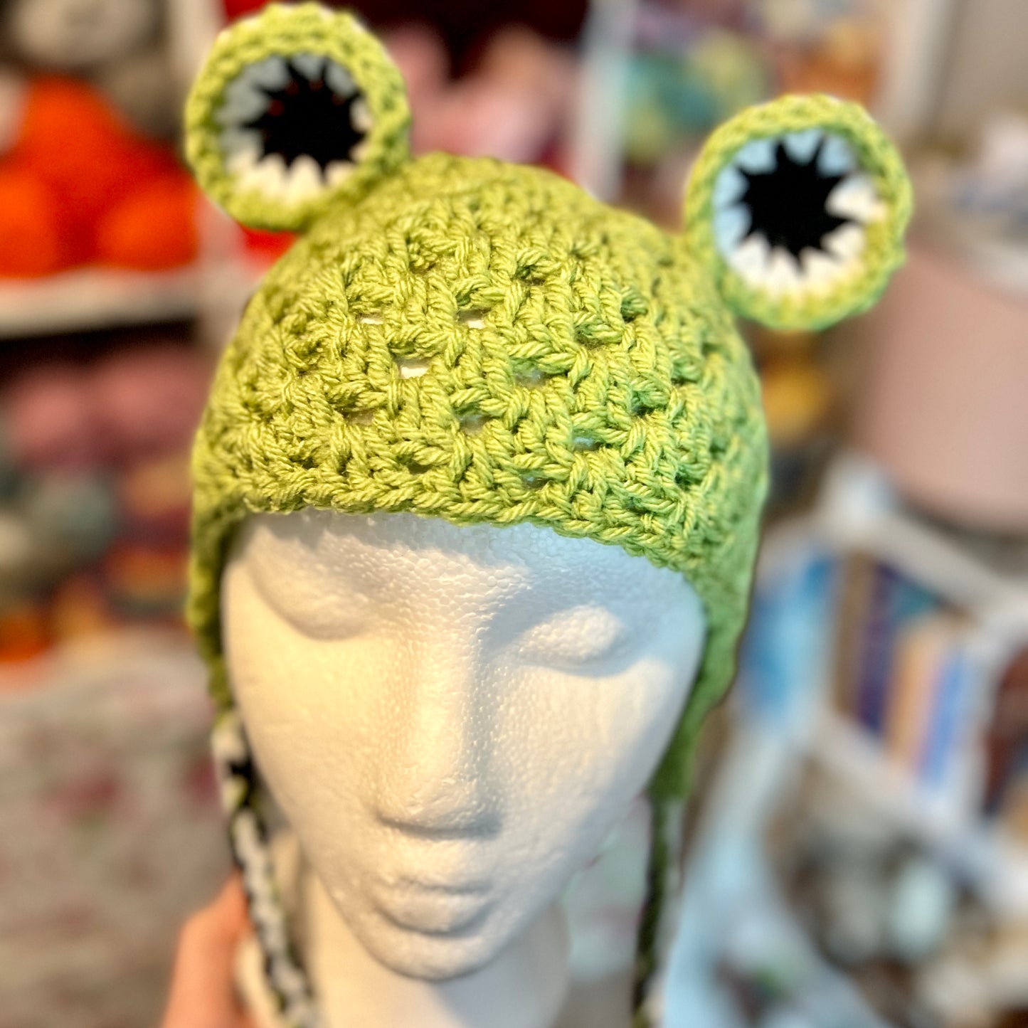 Adult Frog Crochet Hat