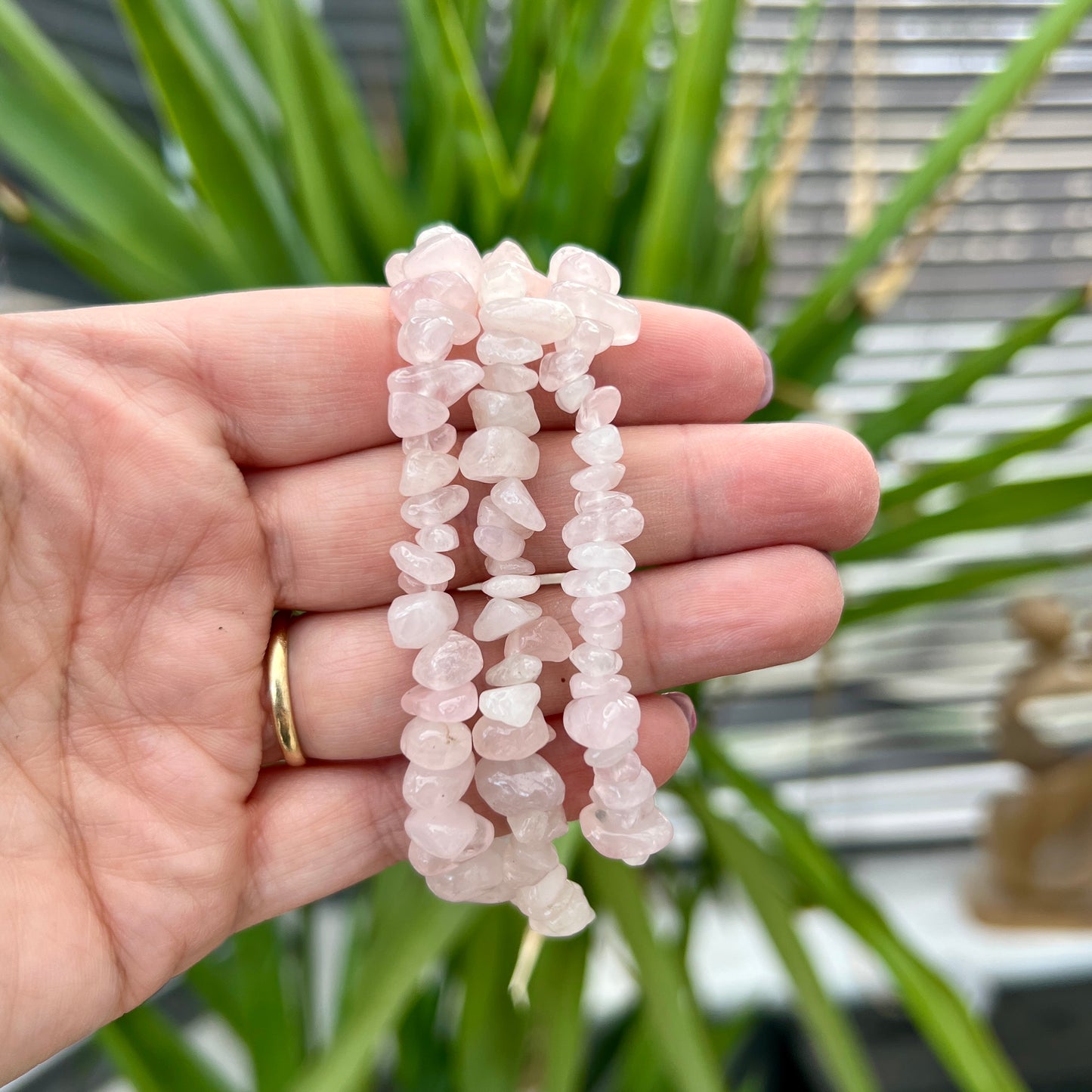 Rose Quartz Chip Bracelets