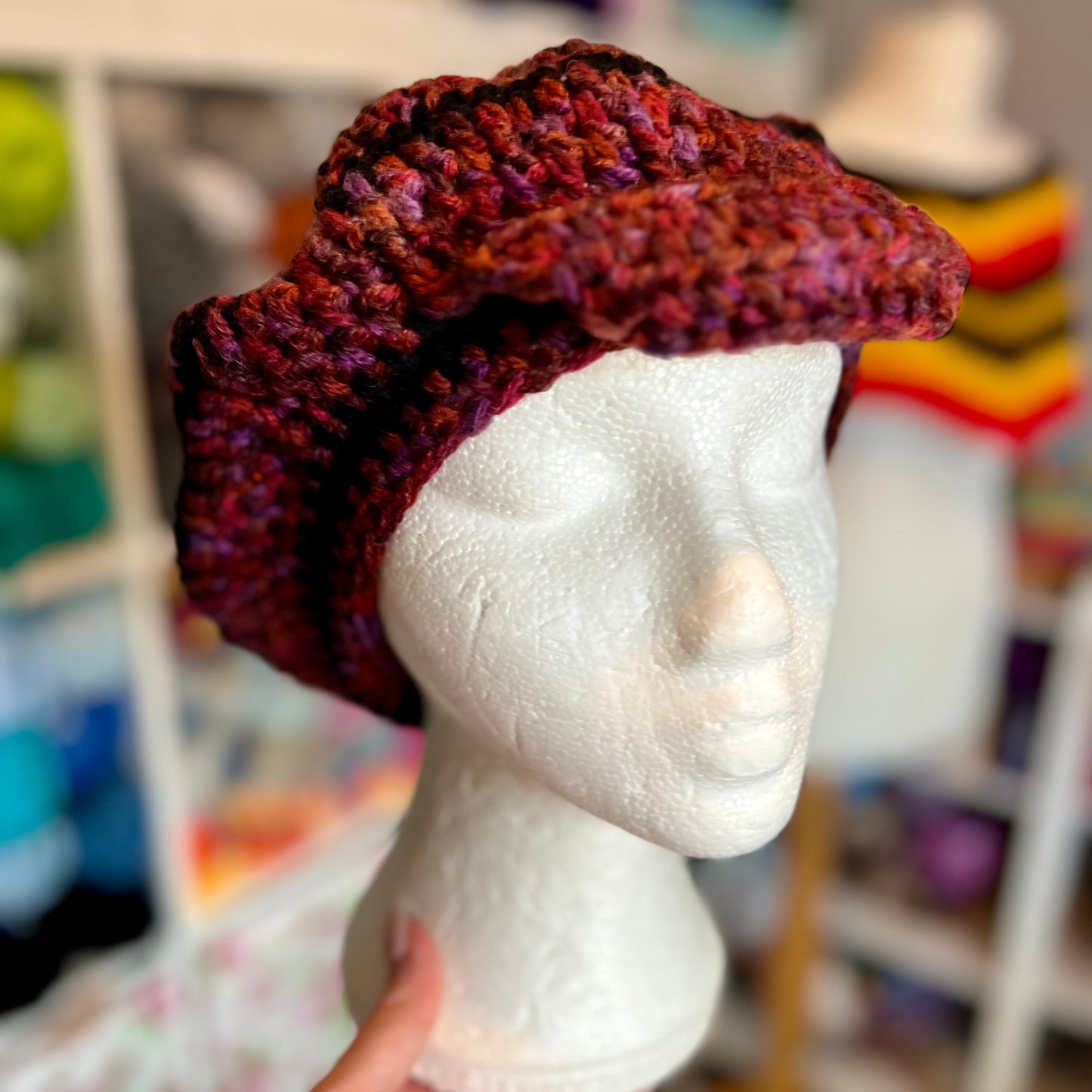 Crochet Beret Hat - Adult