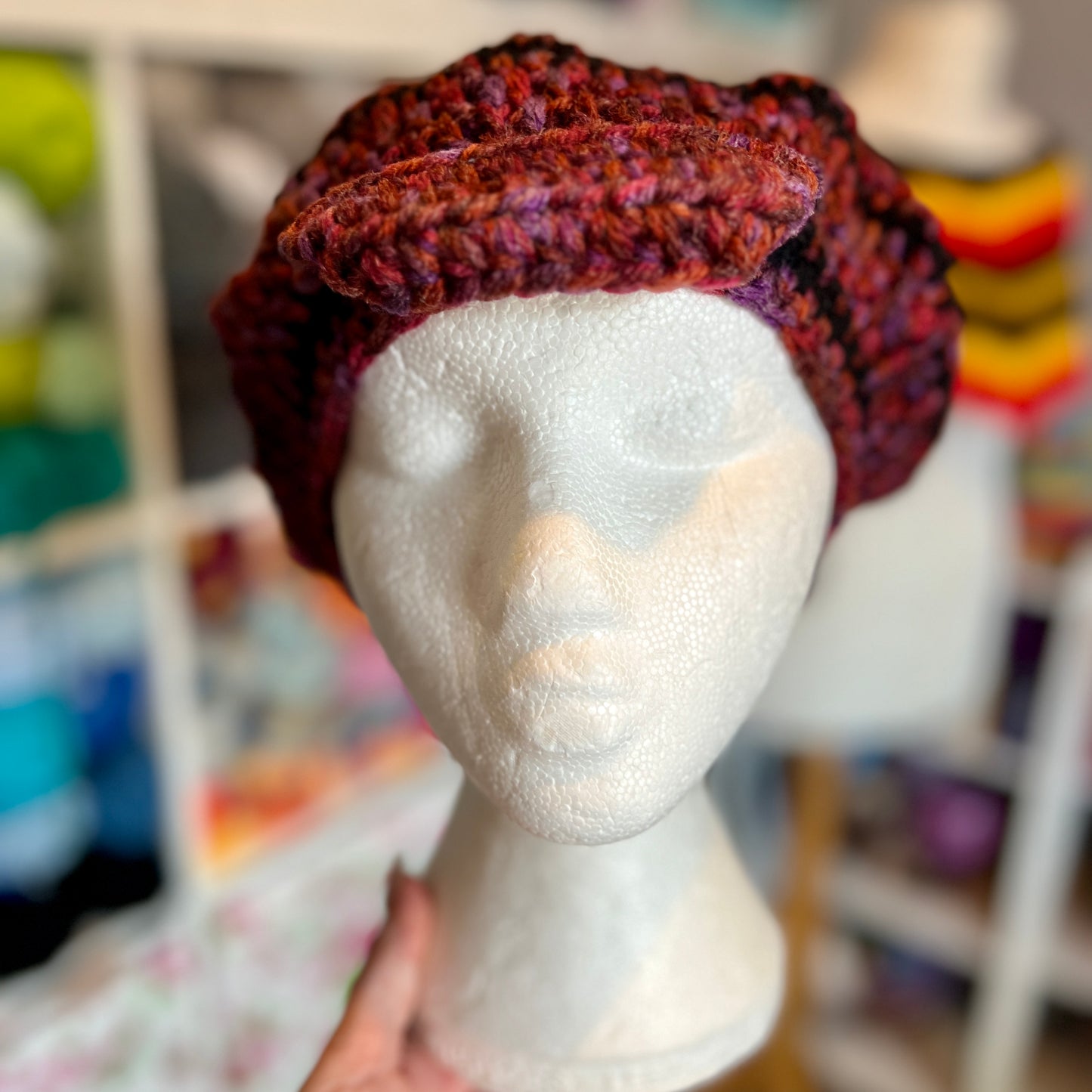 Crochet Beret Hat - Adult