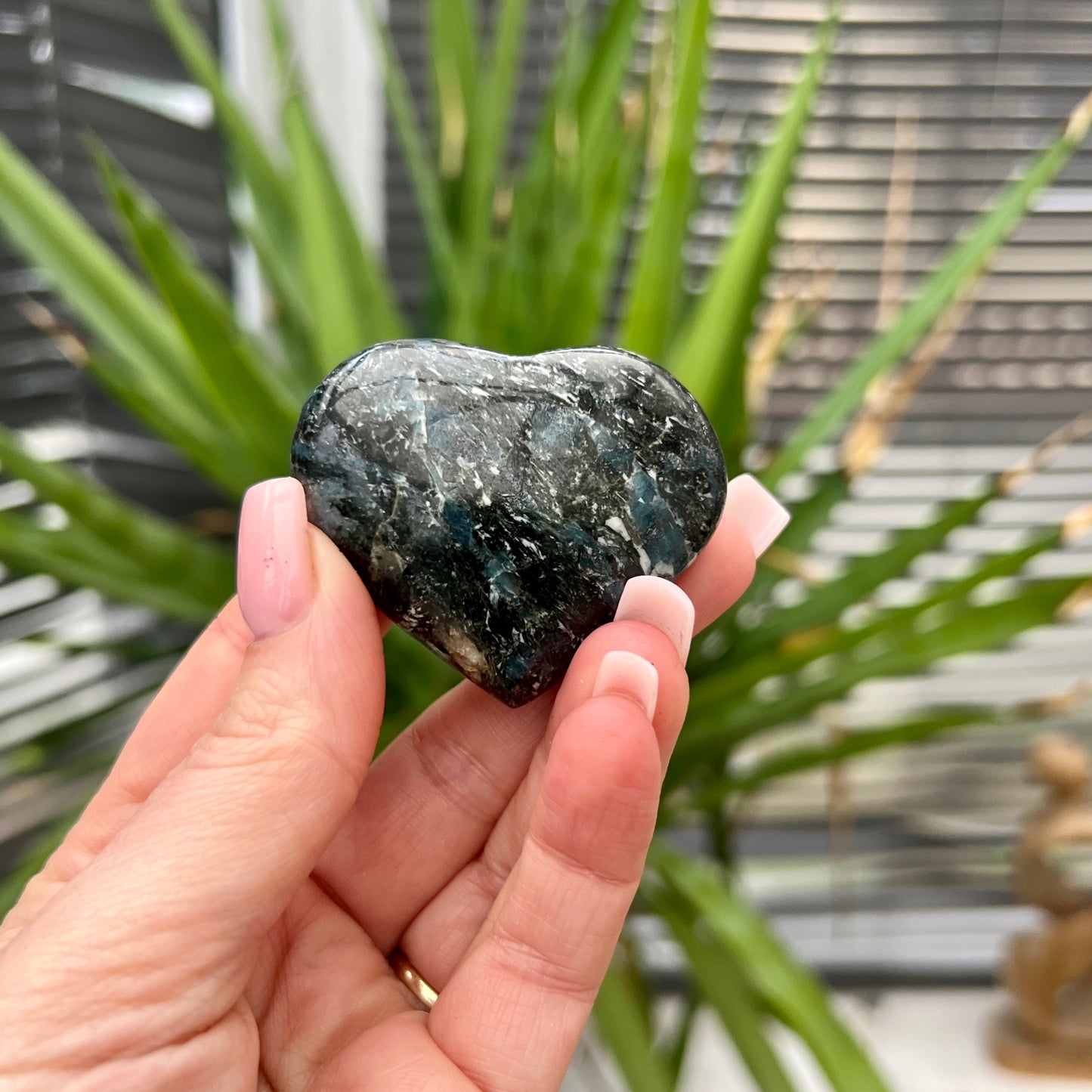 K2, Black Tourmaline, Mica and Garnet Heart