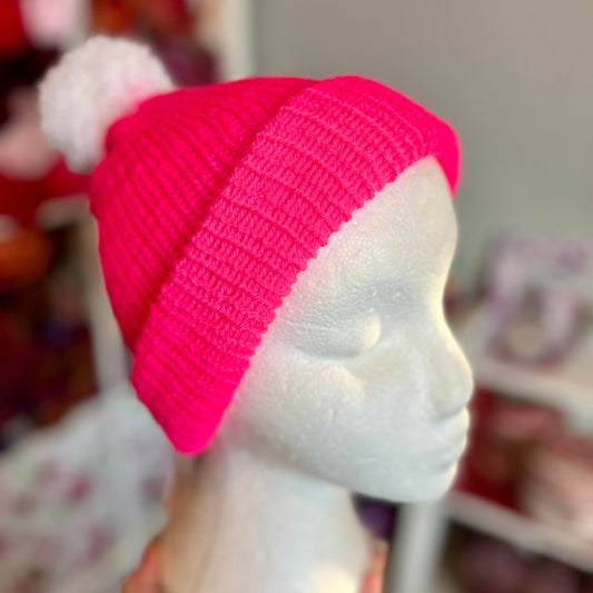 Bright Pink Beanie