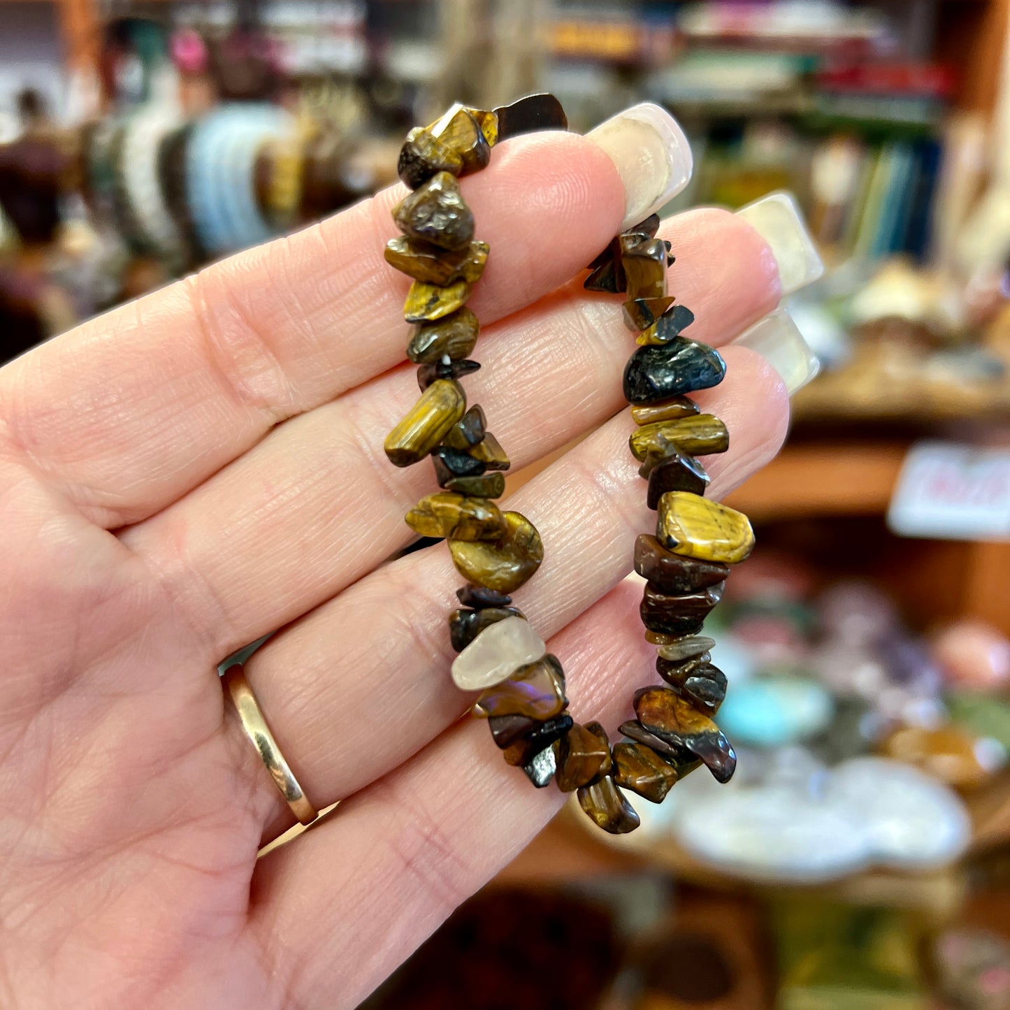 Tigers Eye Chip Bracelet