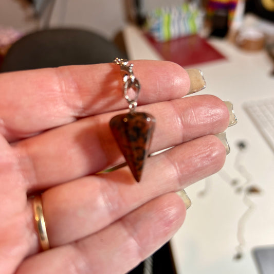 Mahogany Obsidian Pendulum