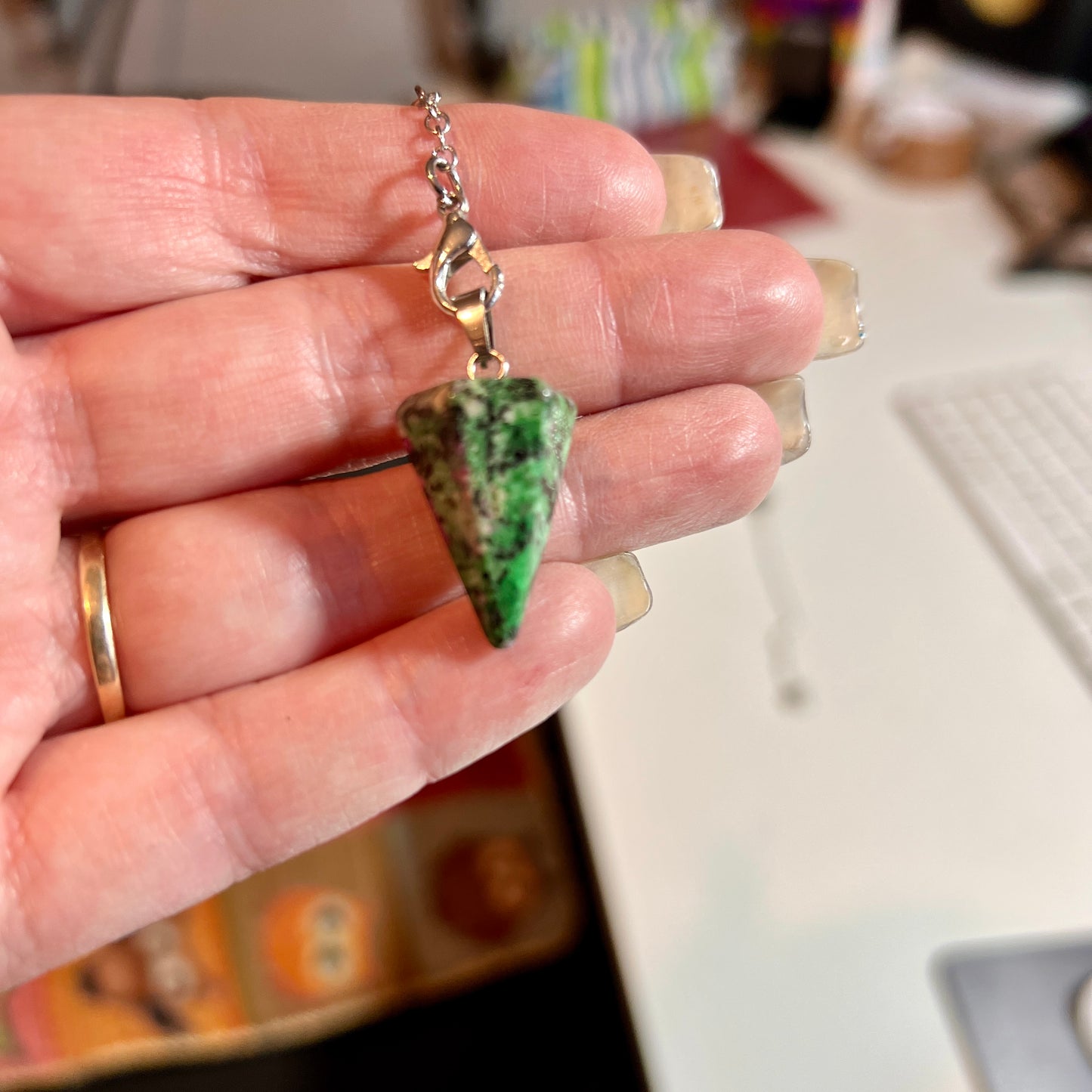 Ruby Zoisite Pendulum