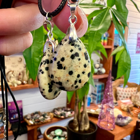 Dalmatian Jasper Drop Pendant