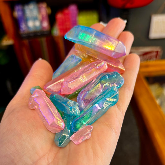 Aura Clear Quartz Points