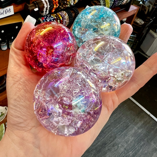 Crackle Quartz Spheres