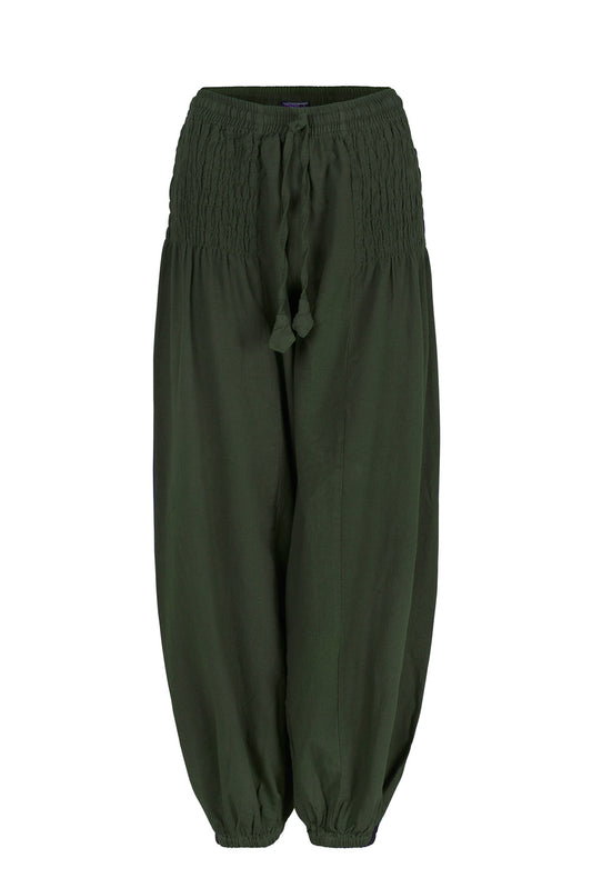 Unisex Long Baggy Trousers - Green