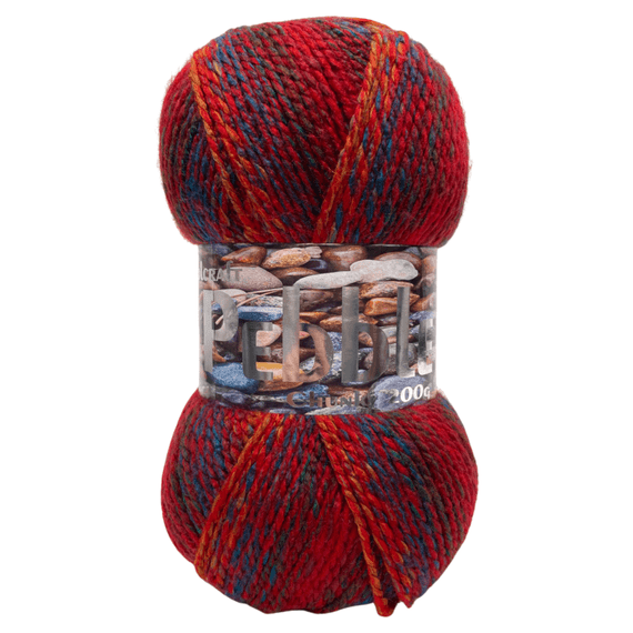 Woolcraft Pebble Chunky 200g Yarn / Wool - Red 8079