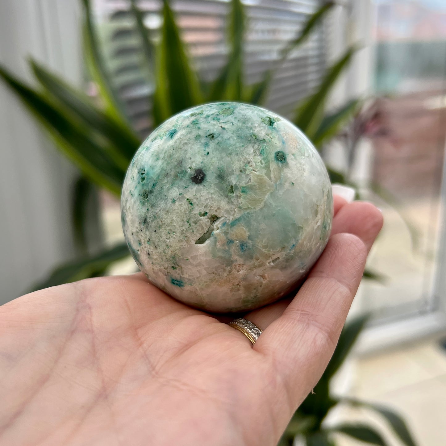 Fynchenite Chrysocolla Spheres